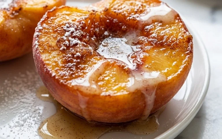 Cinnamon Sugar Baked Peaches