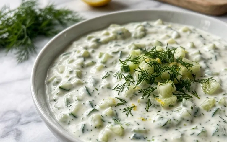 Cucumber Dip with Sour Cream and Dill