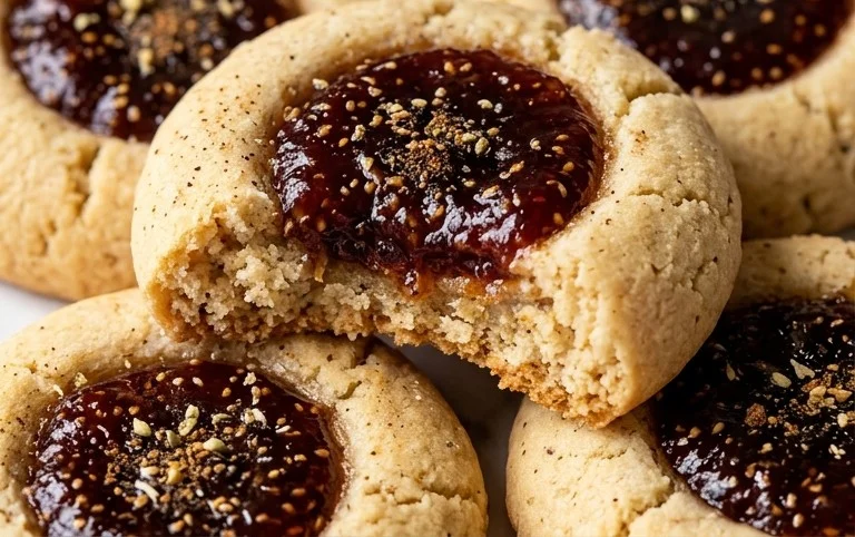 Cardamom Fig Thumbprint Cookies