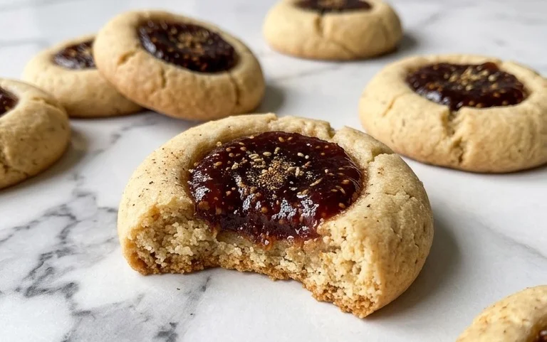 Cardamom Fig Thumbprint Cookies