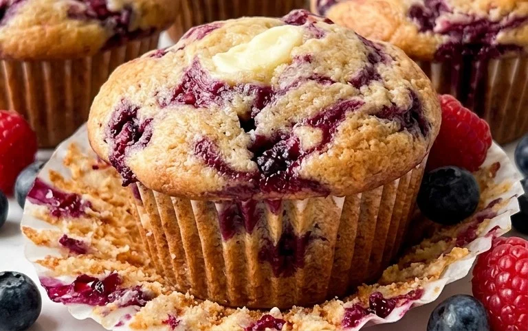 Berry Cream Cheese Muffins