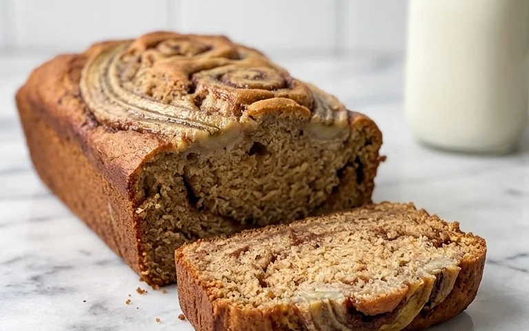 Cinnamon Roll Banana Bread
