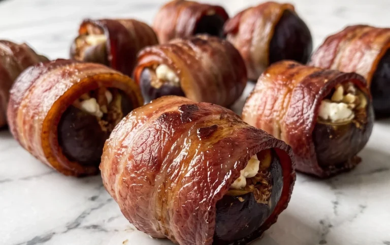Beef Bacon Wrapped Stuffed Figs