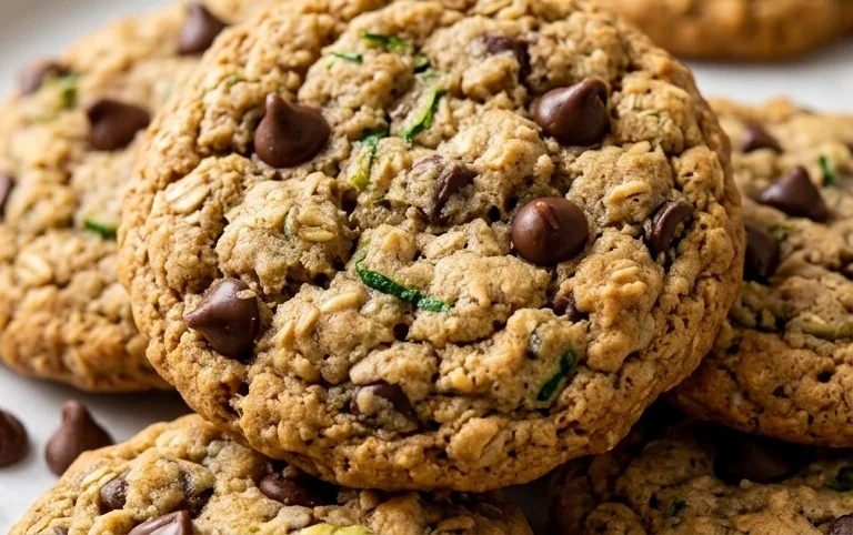 Homemade Zucchini-Oat Chocolate Chip Cookies