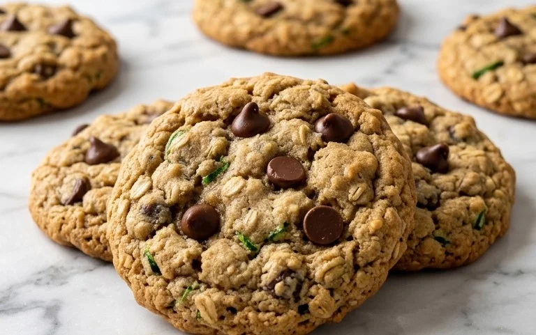 Homemade Zucchini-Oat Chocolate Chip Cookies
