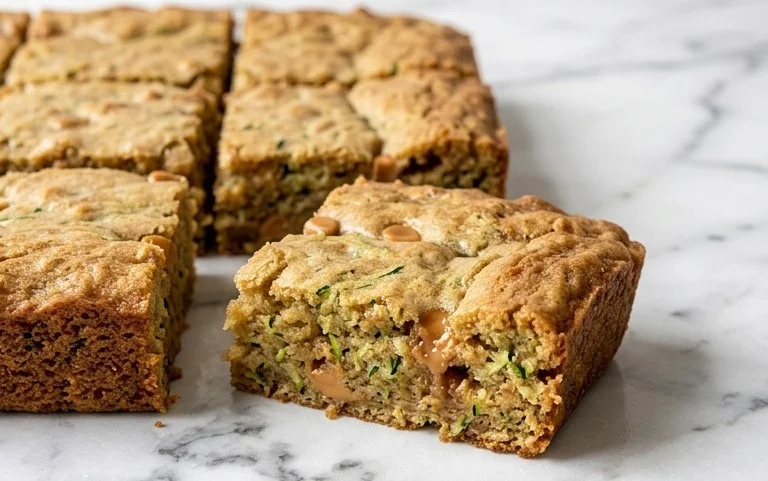 Chewy Butterscotch Zucchini Blondies