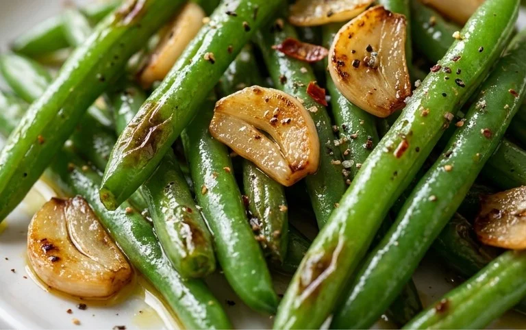 Sautéed Green Beans Recipe with Garlic